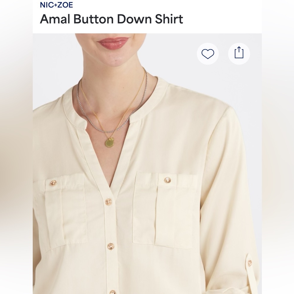 Nic & Zoe Button Down Shirt